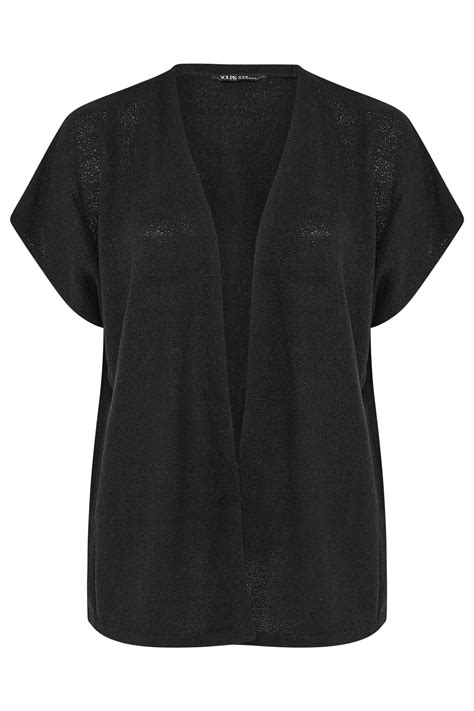 Yours Plus Size Black Short Sleeve Cardigan Yours Clothing