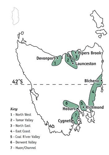 Wine Regions Map Of Tasmania Australia Wine Grapes Have Be Flickr