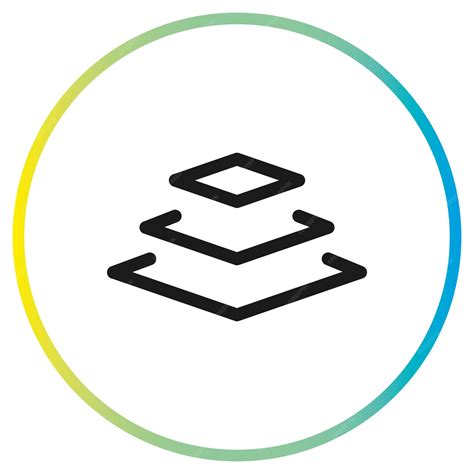 premium vector  layer icon stack level height floor