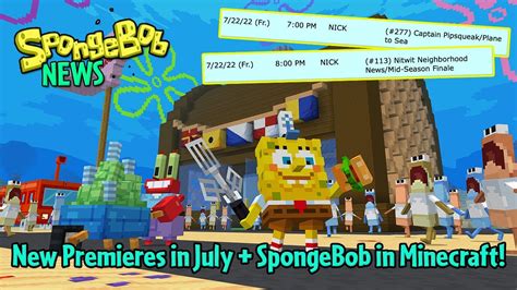 New SpongeBob Episodes In July SpongeBob DLC In MINECRAFT