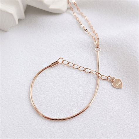 Сребърна гривна с розово злато "Пинки" – Silenti Jewelry