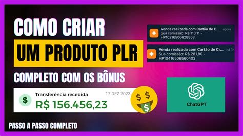 Chatgpt Criando Um Produto Plr Completo Incluido Os B Nus Passo A