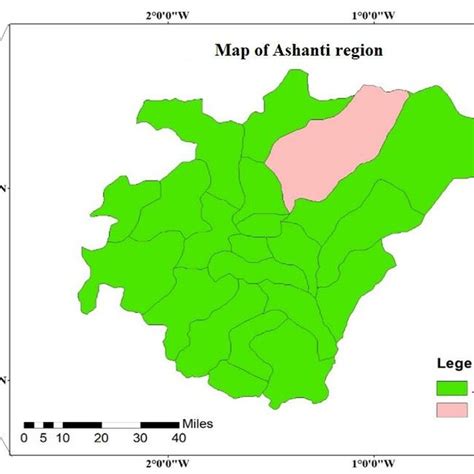 Map of Ashanti region showing the study area. | Download Scientific Diagram