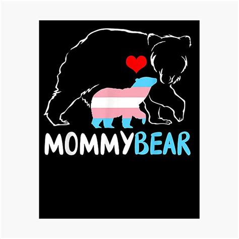 Lámina fotográfica Trans Mommy Bear Orgullosa Mamá Rainbow Transgénero