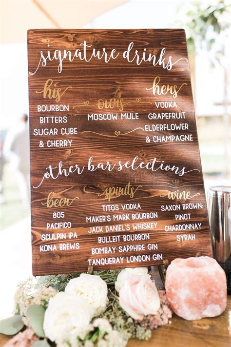 Loading Wedding Signature Drinks Signature Wedding Drinks Sign