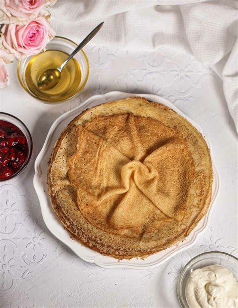 Buttermilk Crepes Ukrainian Blini Babaganosh