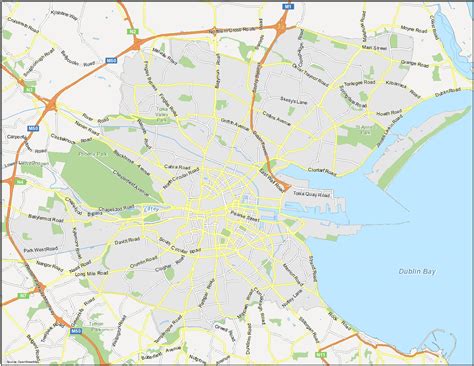 Dublin Map, Ireland - GIS Geography - Worksheets Library