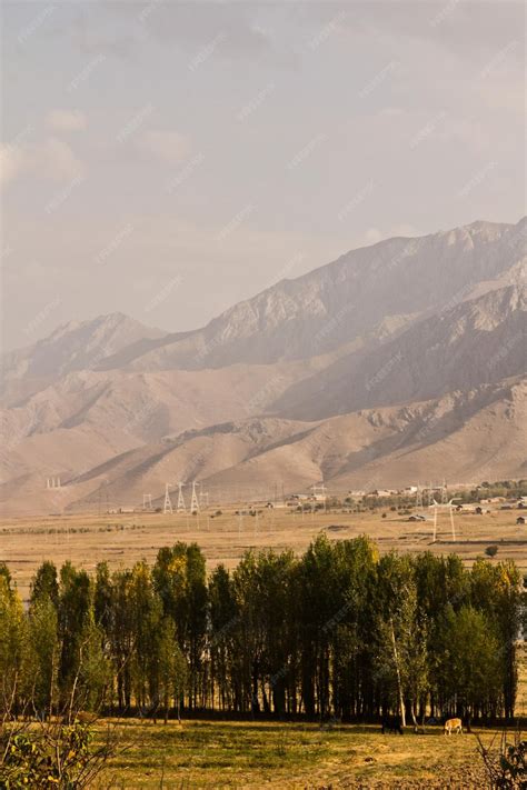 Premium Photo View Of Zarafshan Range Mountains Part Of Pamir