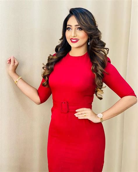 Sri Lankan Actress Vinu Udani Siriwardana Looks Gorgeous In Red Outfit