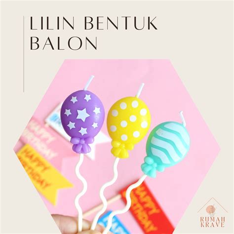 Jual RUMAH KRAVE Lilin Bentuk Balon Balloon Candle Ulang Tahun