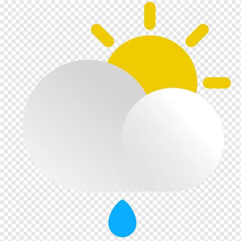 Clima nublado sol chuva chuvisco ícone png PNGWing