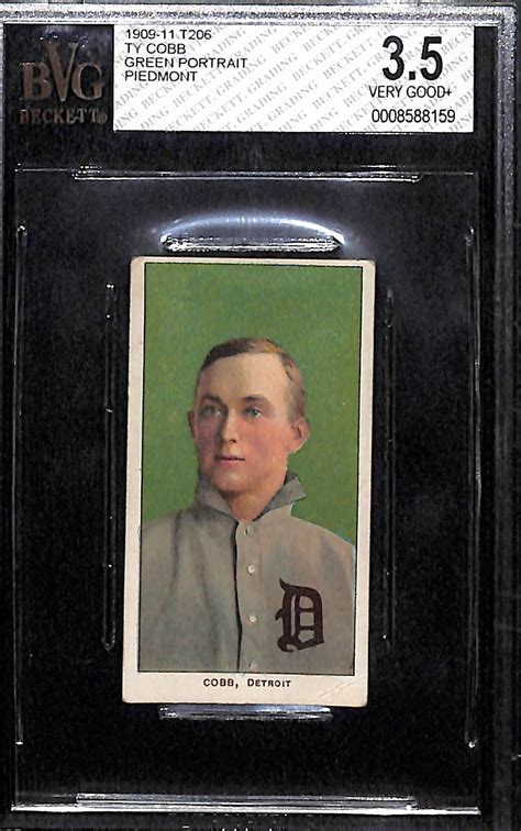 Lot Detail Rare T Ty Cobb Hof Green Background Tobacco