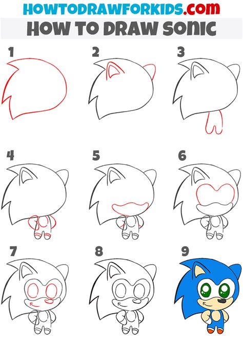 Sonic The Hedgehog Drawing Tutorial