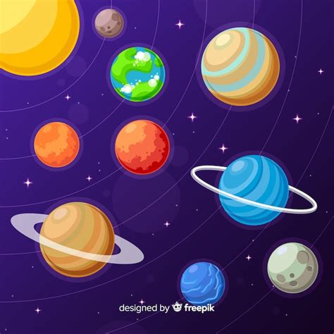 Pack De Planetas Del Sistema Solar Vector Gratis