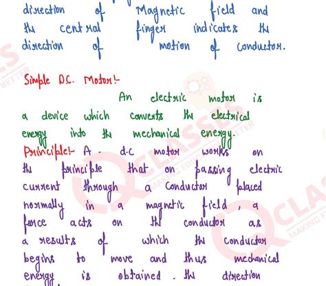 Electromagnetism Chapter Important Notes Class10 Icse