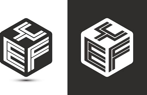 Premium Vector Yef Letter Logo Design With Illustrator Cube Logo Vector Logo Modern Alphabet