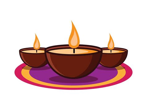 Diwali Diyas Vector Illustration 11006714 Vector Art At Vecteezy