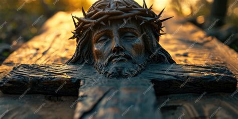 Viernes Santo Jesucristo En La Crucifixión Un Conmovedor Símbolo De La