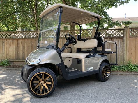 Custom Almond Ezgo Rxv With Bronze Wheels Big Thunder Golf Carts