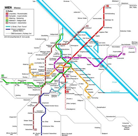 Vienna Austria Underground Map Vienna Metro Map Hauptbahnhof Austria