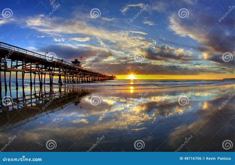 San Clemente Pier Summer Sunset Stock Photo - Image of point, color: 48716706