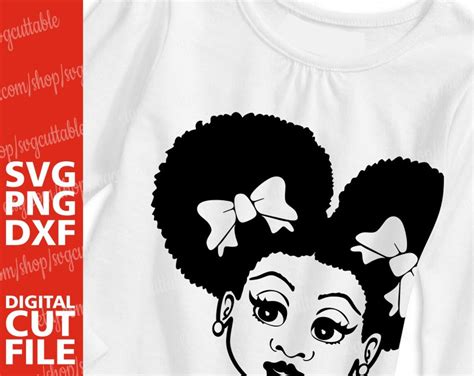 Afro Puff Svg Black Girl With Afro Puffs Svg Afro Woman Svg Melanin