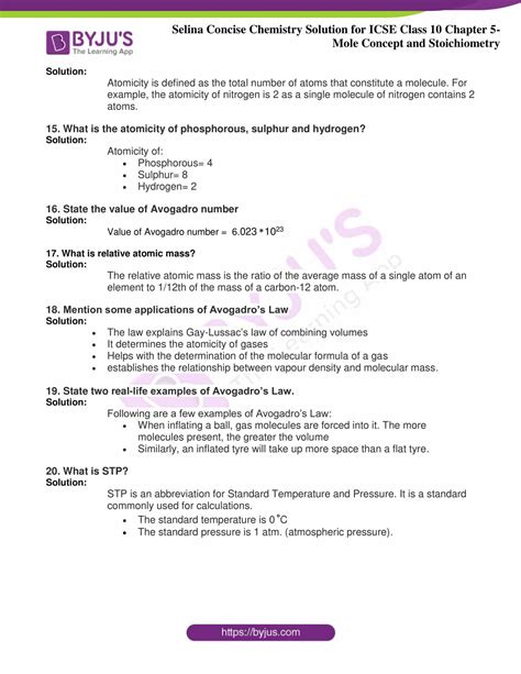 AMIGOS Y AMANTES: [17+] Mole Concept Problems With Solutions, Selina Solutions Class 10 Concise ...