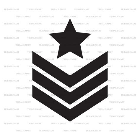 Military Rank Insignia chevron Army Sign. Cut Files for - Etsy