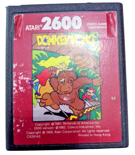 Vintage Atari 2600 Donkey Kong Red Label Video Game Cartridge Only