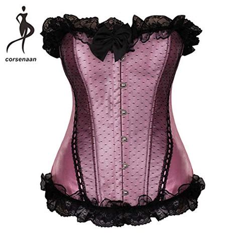 Buy ZZEBRA Pink Pink Women Vintage Overbust Lace Corselet Sexy Bustier