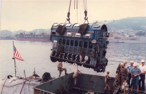 Powerful Engines Of Uss Barbel In Sasebo Japan