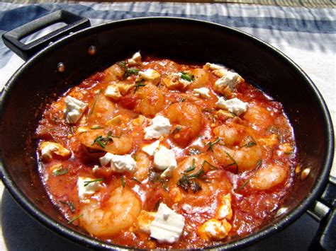 Shrimp Saganaki Cooking In Plain Greek