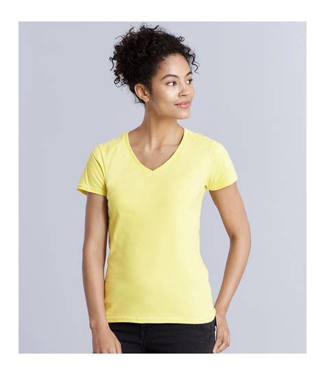 Gildan Ladies Premium Cotton® V Neck T Shirt Gd91 Pcl Corporatewear Ltd