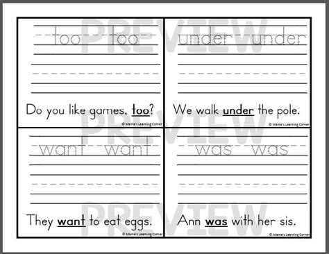 Dolch Sight Word Tracing And Writing Cards Mamas Learning Corner