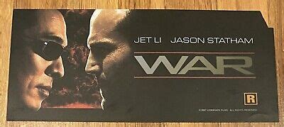 War Jet Li Jason Statham Movie Theater Mylar Poster X Ebay