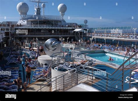 Passengers Enjoying The Warm Sunshine On Board The P O Cruise Ship