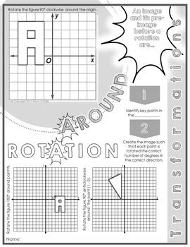 Isometric Transformations Rotation Reflection Translation Doodle Notes