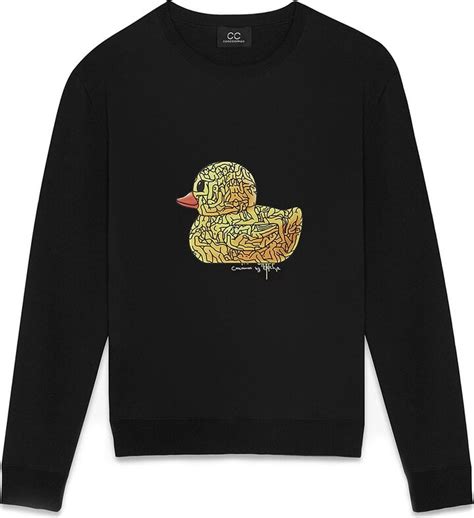 Coocoomos Mens Black Iconic Duck Jumper By Ettoja Shopstyle Crewneck
