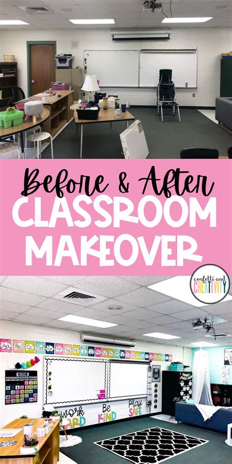 Before And After Classroom Makeover Featuring The Bold Brights Collection Classroom Dec