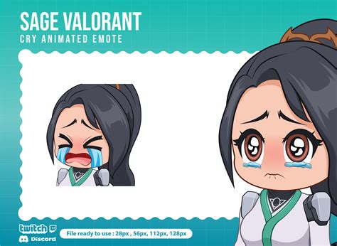 Sage Valorant Cry Animated Emote For Twitch Twitch Animated Etsy