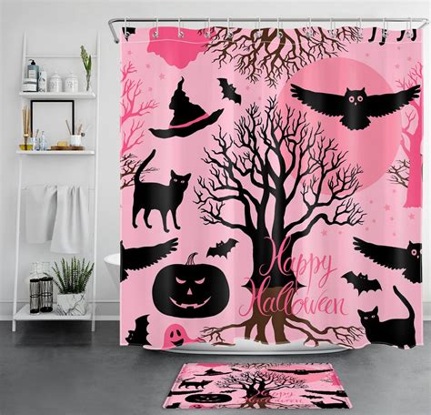 Haunted Woods Shower Curtain Eerie Apparitions And Enigmatic Felines