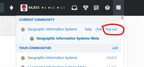 Where Can I Log Out From Stack Exchange Geographic Information
