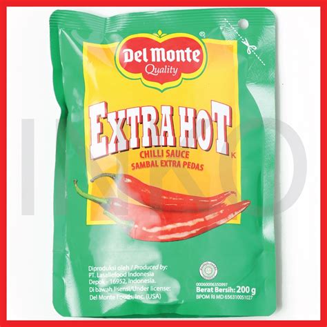 Jual Delmonte Extra Hot Chili Sauce Sambal Extra Pedas Standing Pouch Gr Shopee Indonesia