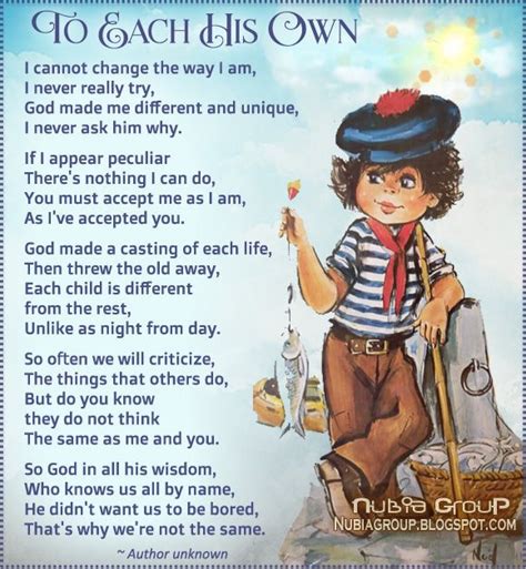 To Each His Own Morning Encouragement Christian Poems Wisdom Quotes