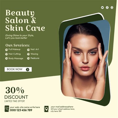 Beauty Salon And Skin Care Design Template Postermywall