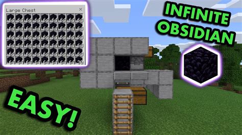 Simple Automatic Obsidian Farm Tutorial In Minecraft Bedrock Mcpe