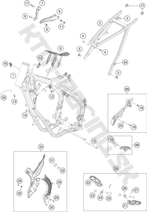 Ktm Racing Sch Ma Frame Pre Model Ktm Mx Sx Eu