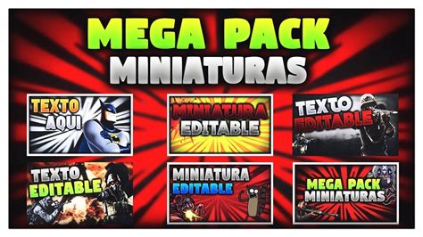 El Mejor Mega Pack De Miniaturas Hd Editables Photoshopcs Likes