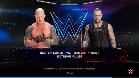 WWE 2K23 Dexter Lumis Vs Damian Priest Extreme Rules Match Showdown