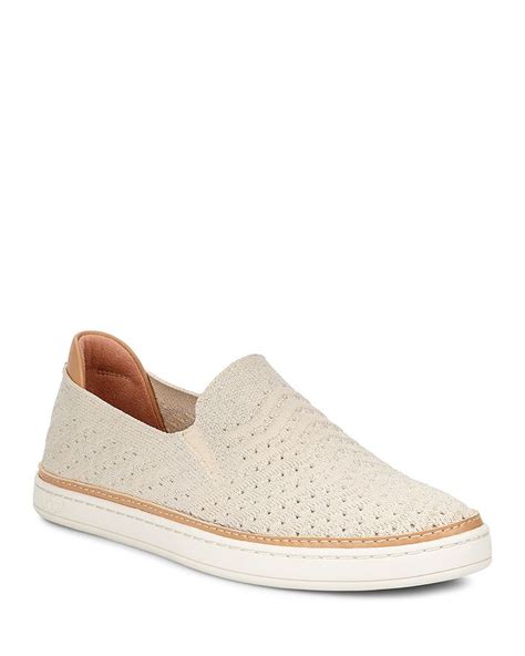 Ugg® Womens Sammy Chevron Metallic Knit Slip On Sneakers Bloomingdales